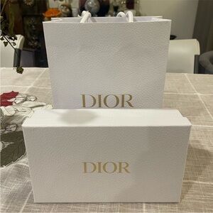 Dior store bag and box